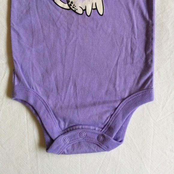 george purple kitten short sleeve bodysuit diaper shirt 6 months baby girl - Picture 3 of 5